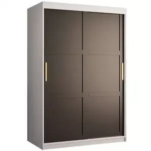 Šatní skříň Amiro 1 120 bílý/černý obraz