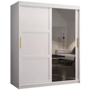 Šatní skříň Amiro 2 150 bílý/bílý obraz