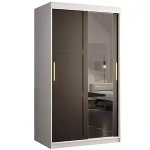 Šatní skříň Amiro 2 100 bílý/černý obraz