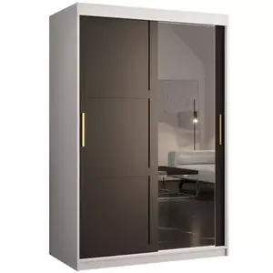 Šatní skříň Amiro 2 120 bílý/černý obraz