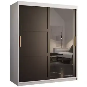 Šatní skříň Amiro 2 150 bílý/černý obraz