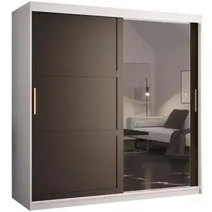 Šatní skříň Amiro 2 180 bílý/černý obraz