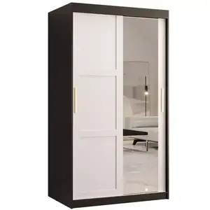 Šatní skříň Amiro 2 100 černý/bílý obraz