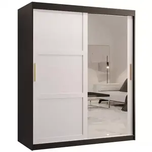 Šatní skříň Amiro 2 150 černý/bílý obraz