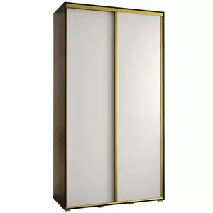 Šatní skříň 45 Canaris 1 130 černá/bílá/gold obraz