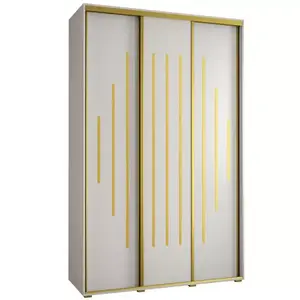 Šatní skříň 45 Canaris 12 180 bílá/gold obraz