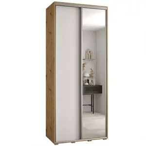 Šatní skříň 45 Canaris 3 110 artisan/bílá/silver obraz