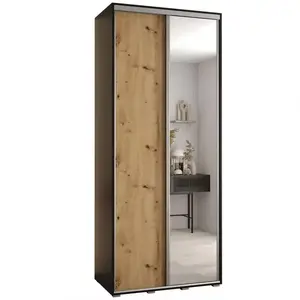 Šatní skříň 45 Canaris 3 130 černá/artisan/silver obraz