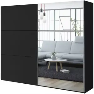 Šatní skříň Vigo 250 černá / zrcadlo obraz