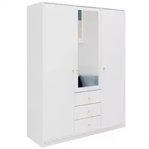 Šatní skříň Siena D3 bílá / zrcadlo obraz