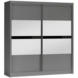 Šatní skříň Batumi 203 grafitová/zrcadlo obraz