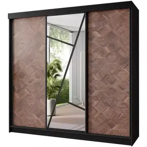Šatní skříň Vena 250 černá + art deco obraz