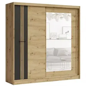 Šatní skříň Molto ML-200 artisan/černá obraz