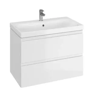 Skříňka s umyvadlem Moduo 80 cm bily obraz