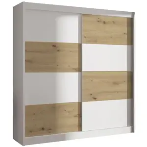 Šatní skříň DUO 203 bílá/artisan obraz