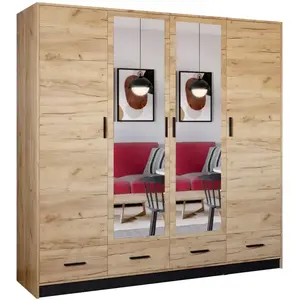Šatní skříň Sophie 200 craft/černá obraz