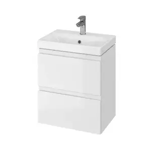 Skříňka s umyvadlem Moduo slim 50 cm bily obraz