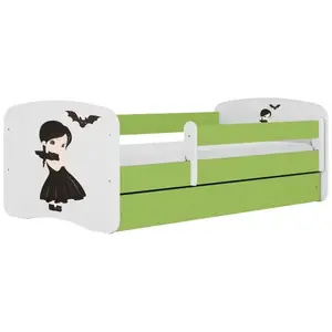 Dětská postel Babydreams+SZ+M zelená 70x140 Malá čarodějka obraz