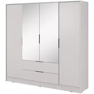 Šatní skříň Kelly 4D se zrcadlem cashmere obraz