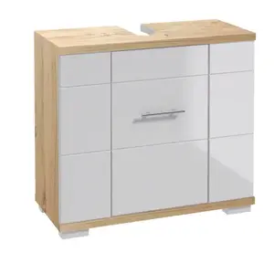 Koupelnová skříňka Bari 70 bílý/dub sonoma obraz