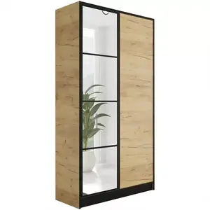 Šatní skříň Eden 2D 107 dub craft zlatá vzor 1 obraz