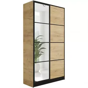 Šatní skříň Eden 2D 107 dub craft zlatá vzor 2 obraz