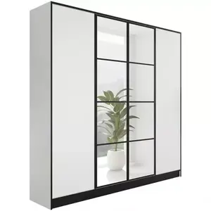 Šatní skříň Eden 4D 207 bílá vzor 1 obraz