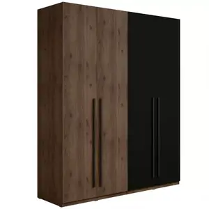 Šatní skříň Wenecja 20 ořech elegant/černá onyx obraz