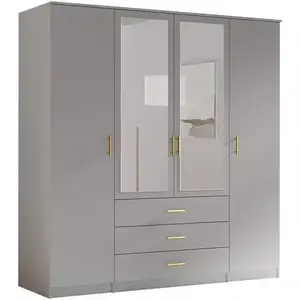 Šatní skříň 4D šedá obraz