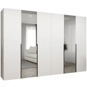 Šatní skříň Alicante II 300 bílá/černá obraz