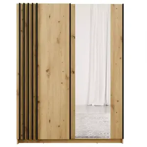 Šatní skříň Bayadero 10 III artisan/černá lamely obraz