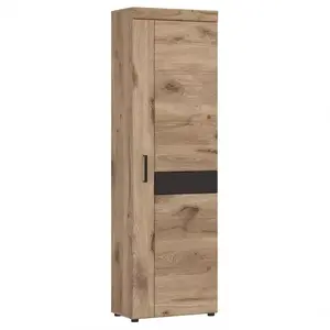 Šatní skříň Grano GRNGS1R 1D dub viking/pvc dub viking/pvc šedý vesmír obraz
