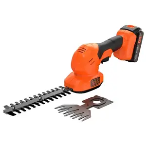 Akumulátorové nůžky na trávu a živý plot Black+Decker BCSS18D1-QW obraz