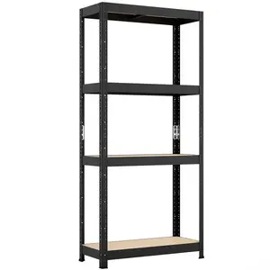 Kovový skladový regál černý 150x75x30 cm – 4 police/50 kg obraz