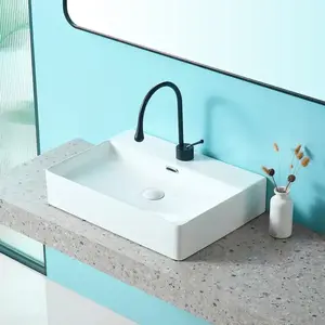 Umyvadlo na desku Neri 60 mat white obraz