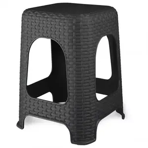 Taburet rattan šedý Bentom obraz