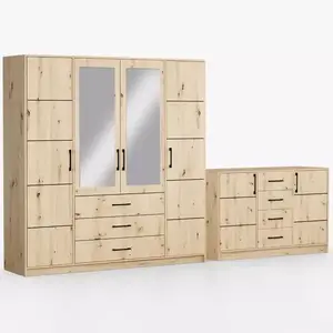 Sestav šatní skříň Belluno 200 artisan + komoda Belluno 150 obraz