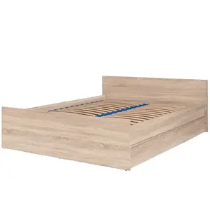 Postel s dřevěným rámem Cosmo C14 dub sonoma obraz