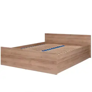 Postel s dřevěným rámem Cosmo C14 dub riviera obraz