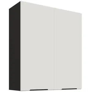 Kuchyňská skříňka Aria-WH/BL anti fingerprint 80G-90 2F obraz