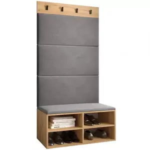 Předsíňová stěna Miro dub craft panelová šedá obraz