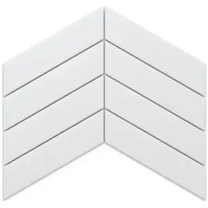 Mozaika Big Chevron White 21.5/31.6 obraz