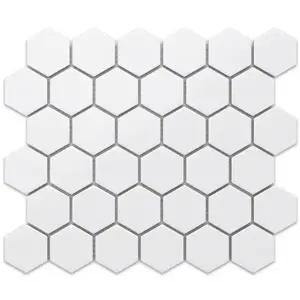 Mozaika Heksagon White Mat Big 27.7/32.3 obraz