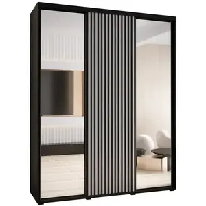 Skříň Lanko 2-200 (60) černá/bílá obraz