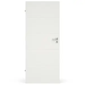 Interiérové dveře VIBE MAL 01 60L bílá RAL 9003 obraz