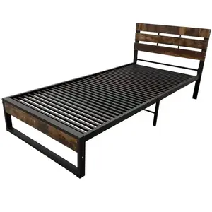 Postel Steve 90x200 13384 černý/dark vintage wood obraz