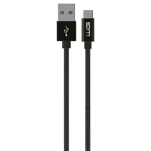 WG datový kabel USB-A TYPE-C 3A černý 100 cm obraz