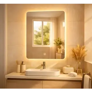 Koupelnové zrcadlo s LED osvětlením 50x70 obraz
