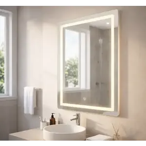 Koupelnové zrcadlo s LED osvětlením 50x70 obraz