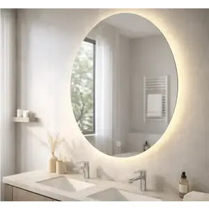 Koupelnové zrcadlo s LED osvětlením 60 mm obraz